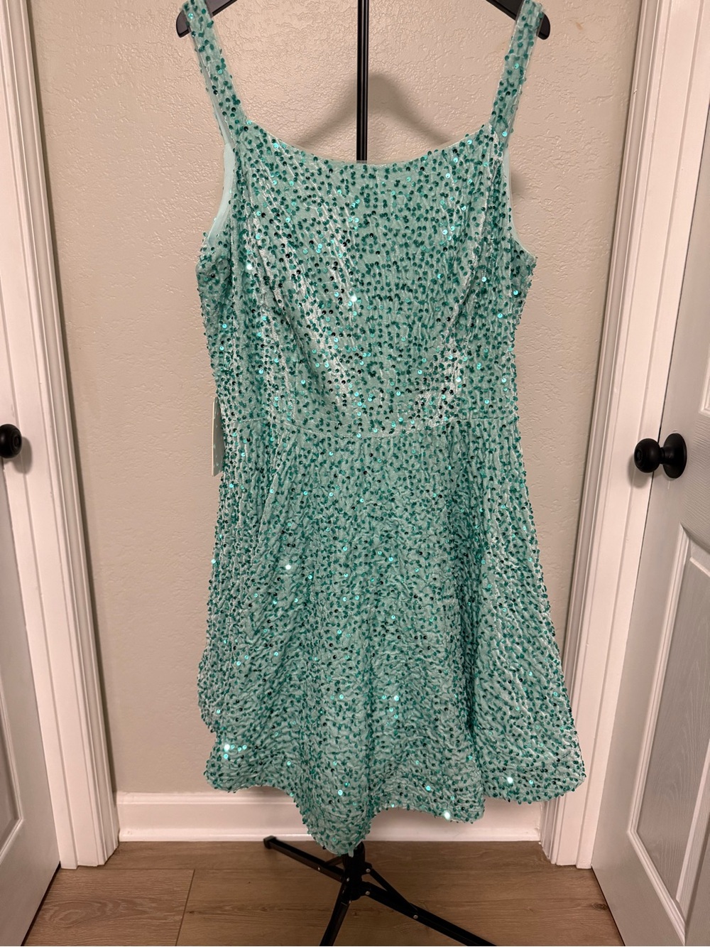 Women’s ' Sparkle Sequin Mint Green Party Dress